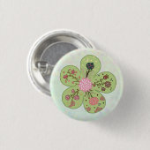 Badge Rond 2,50 Cm Fleur de printemps (Devant & derrière)