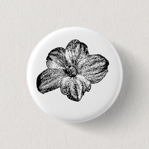 Badge Rond 2,50 Cm Fleur de Saxifraga à l'aube