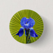 Badge Rond 2,50 Cm Fleur d'Iris (Devant)