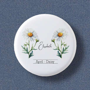 Badge Rond 2,50 Cm Fleur du mois de naissance Fête d'avril