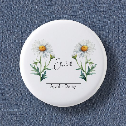 Badge Rond 2,50 Cm Fleur du mois de naissance Fête d'avril