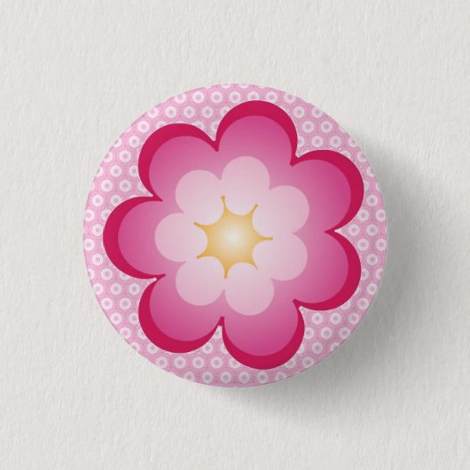 Badge Rond 2,50 Cm Fleur rosâtre (Devant)