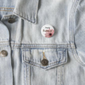 Badge Rond 2,50 Cm Fleur rose (En situation)