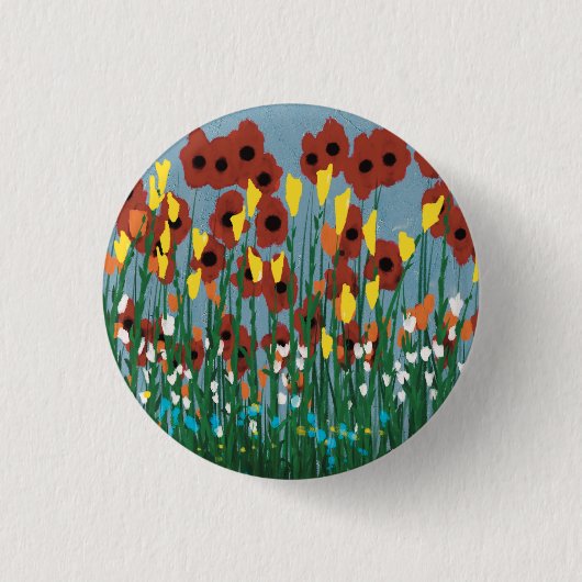 Badge Rond 2,50 Cm Fleur sauvage (Devant)