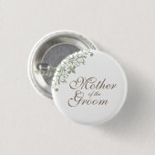 Badge Rond 2,50 Cm Fleur verte de Lis Script Mère de la chambre (Devant & derrière)
