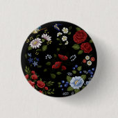 Badge Rond 2,50 Cm Fleurs (Devant)