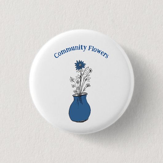 Badge Rond 2,50 Cm Fleurs communautaires (Devant)