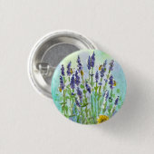 Badge Rond 2,50 Cm Fleurs d'aquarelle d'herbe de miel (Devant & derrière)