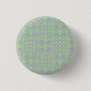 Badge Rond 2,50 Cm Fleurs De Bulbe Et Tasse Fleurs De Branches