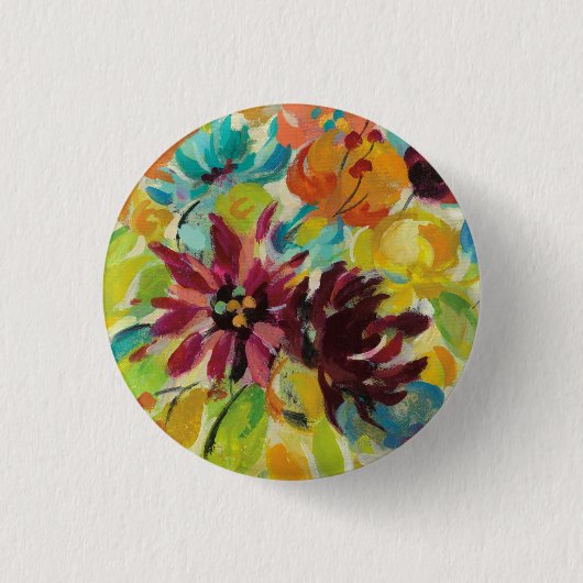 Badge Rond 2,50 Cm Fleurs de joie d'automne (Devant)