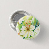 Badge Rond 2,50 Cm Fleurs de Moringa (Devant & derrière)