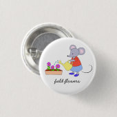Badge Rond 2,50 Cm fleurs des champs (Devant & derrière)