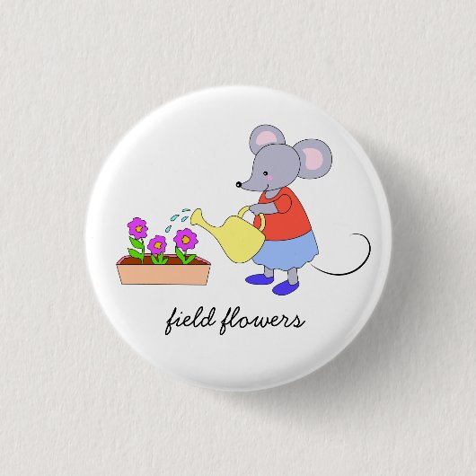 Badge Rond 2,50 Cm fleurs des champs (Devant)
