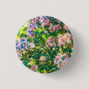 Badge Rond 2,50 Cm Fleurs jolies vintages Illustration Fleurs blanche