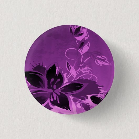 Badge Rond 2,50 Cm Fleurs pourpres de jardin (Devant)
