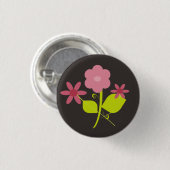 Badge Rond 2,50 Cm Fleurs printanières (Devant & derrière)