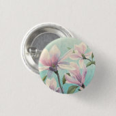 Badge Rond 2,50 Cm Fleurs roses des sud (Devant & derrière)