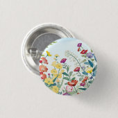 Badge Rond 2,50 Cm Fleurs sauvages (Devant & derrière)
