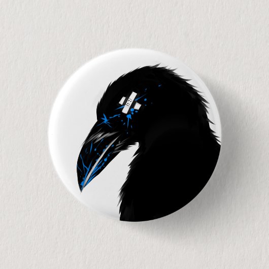 Badge Rond 2,50 Cm Floc de Raven ! (Devant)
