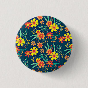 Badge Rond 2,50 Cm Floral Arrière - plan Belle conception-46566
