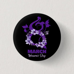 Badge Rond 2,50 Cm Floral mars 8 Journée internationale de la femme 2