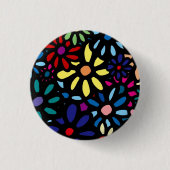 Badge Rond 2,50 Cm Flower Button (Devant)