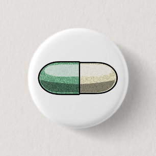 Badge Rond 2,50 Cm Fluoxétine pailletée