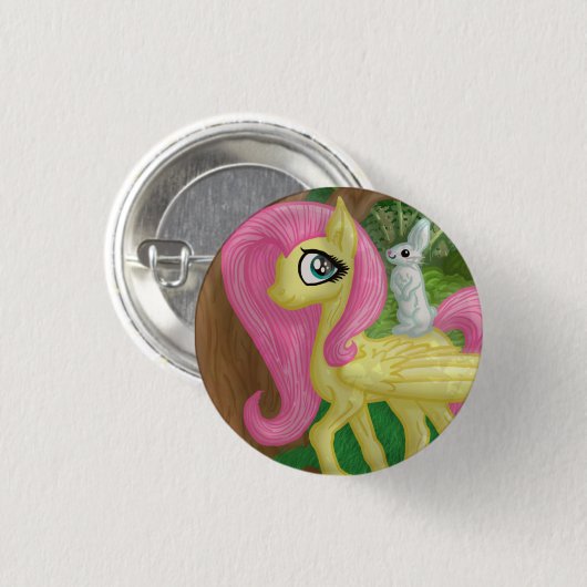Badge Rond 2,50 Cm Flutterbutton (Devant & derrière)