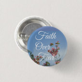 Badge Rond 2,50 Cm Foi sur le bouton peur (Devant & derrière)