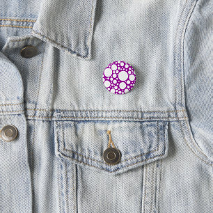 Badge Rond 2,50 Cm Folie de Polkadot - mûre inverse