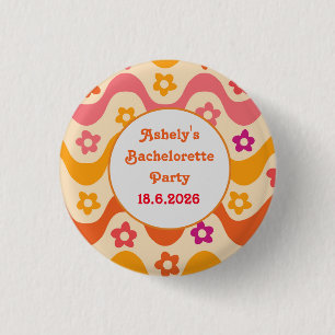 Badge Rond 2,50 Cm Folle et fiancée, soirée d'enterrement de vie de j