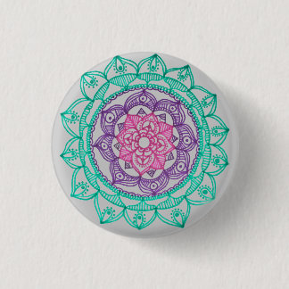 Badge Rond 2,50 Cm Fondre le Pin de mandala par Megaflora