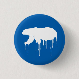 Badge Rond 2,50 Cm Fonte polaire vers le bas