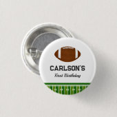 Badge Rond 2,50 Cm Football Boy Fête d'anniversaire (Devant & derrière)