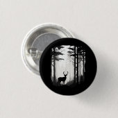 Badge Rond 2,50 Cm Forêt de cerfs faune (Devant & derrière)