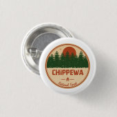 Badge Rond 2,50 Cm Forêt nationale de Chippewa (Devant & derrière)