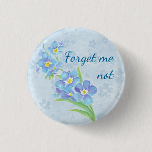 Badge Rond 2,50 Cm Forget me not Watercolor