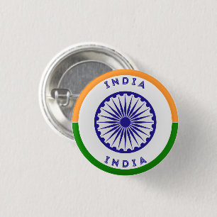 Badge Rond 2,50 Cm Forme du cercle indien Ashoka Chakra
