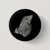 Badge Rond 2,50 Cm Fossilisé Feuille Rock Nature Photographie (Devant)