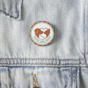 Badge Rond 2,50 Cm Foster Love Répéter Graphique Terreux Épingle