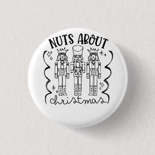 Badge Rond 2,50 Cm Fou de Noël Casse-Noisette drôle de Noël 