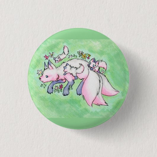 Badge Rond 2,50 Cm Fox (Devant)