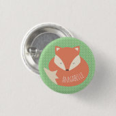 Badge Rond 2,50 Cm Fox mignon personnalisé de sommeil (Devant & derrière)