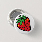 Badge Rond 2,50 Cm fraise (Devant & derrière)