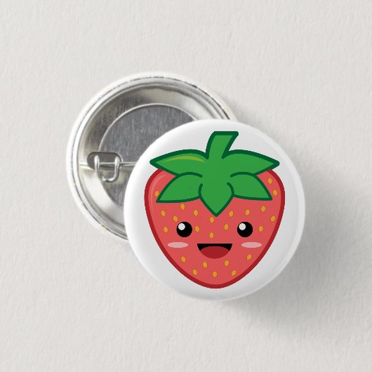 Badge Rond 2,50 Cm Fraise (Devant & derrière)