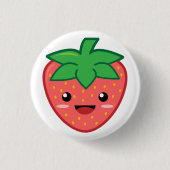 Badge Rond 2,50 Cm Fraise (Devant)