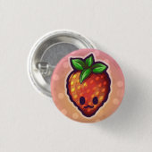 Badge Rond 2,50 Cm Fraise : 3 (Devant & derrière)