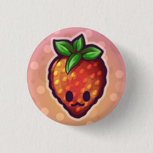 Badge Rond 2,50 Cm Fraise : 3 (Devant)