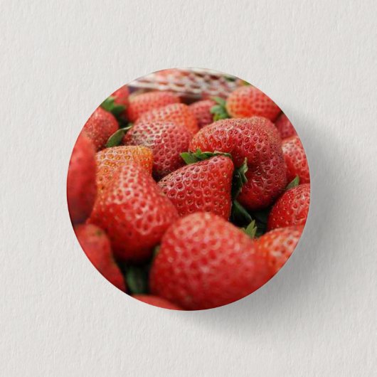 Badge Rond 2,50 Cm Fraises (Devant)