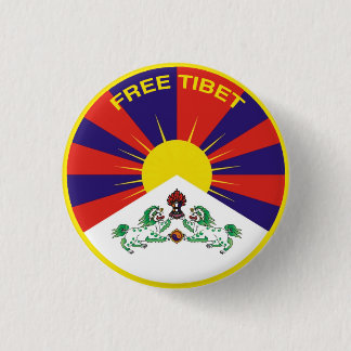 Badge Rond 2,50 Cm Free Tibet
